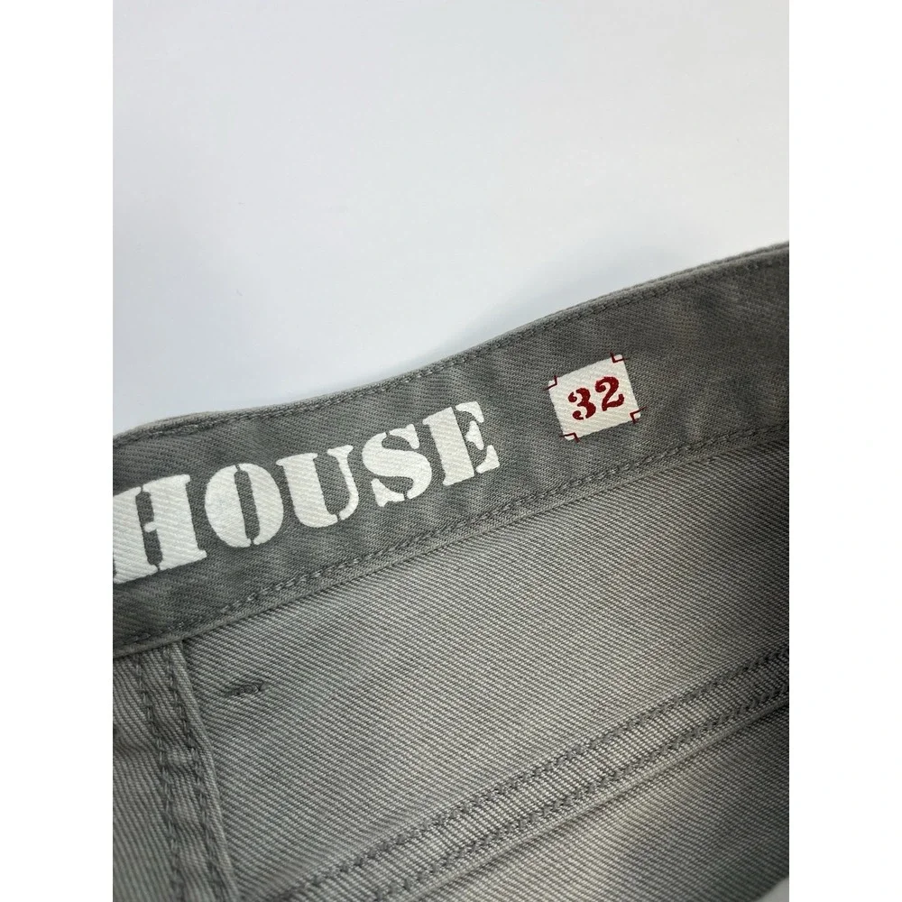 Grindhouse Denim Jean Shorts Men's Size 32 Gray Wash Distressed Bermuda NEW